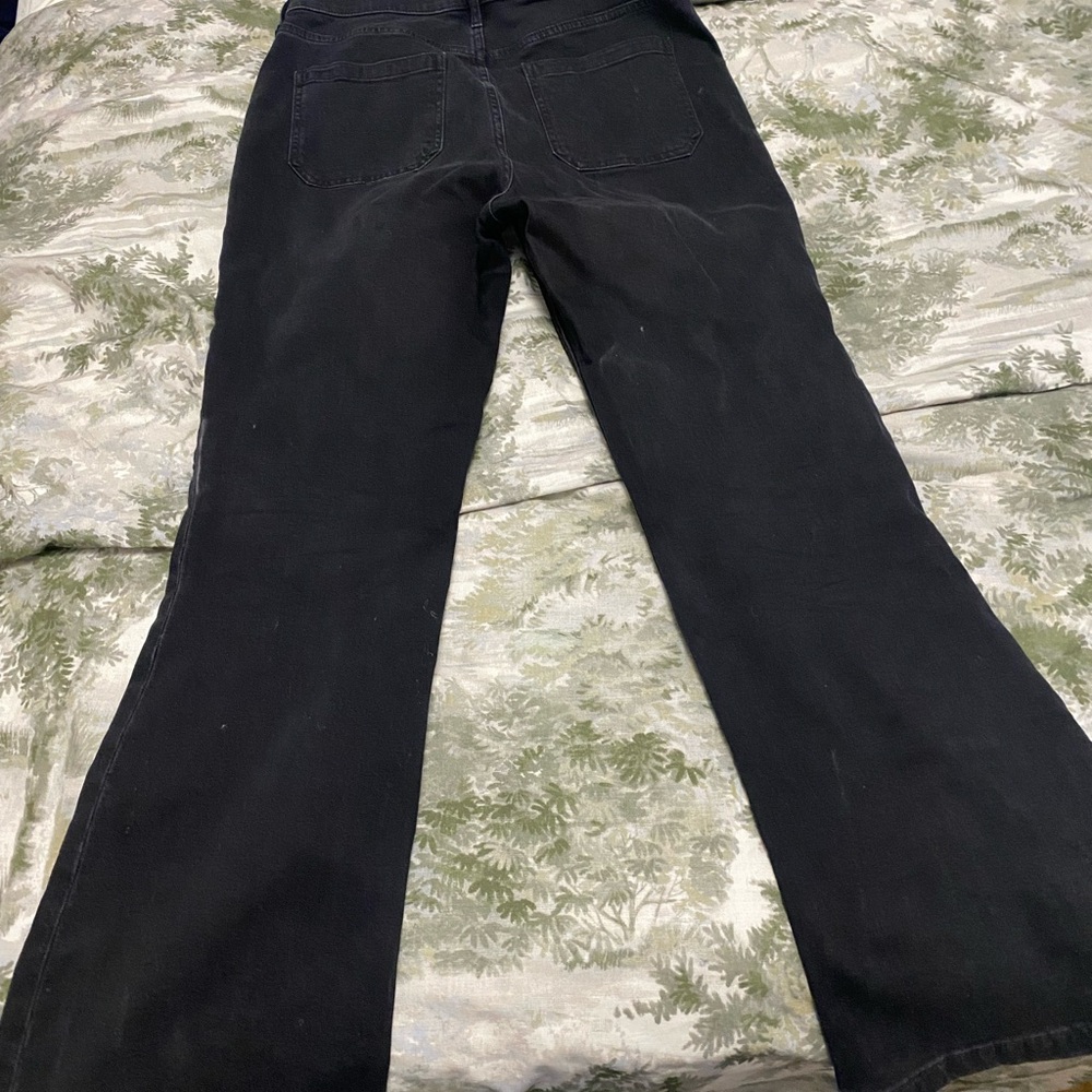 GAP 70s flare high rise black jeans
